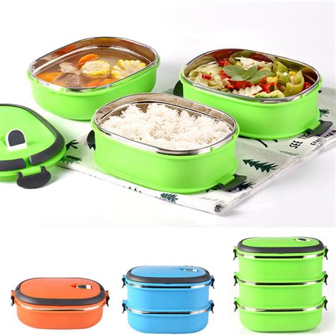 3-tier stainless steel thermal lunch box|incenteo stainless steel lunch box.